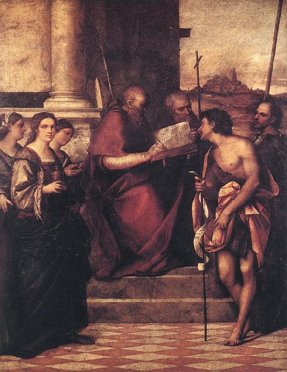 Sebastiano del Piombo San Giovanni Crisostomo and Saints Sweden oil painting art